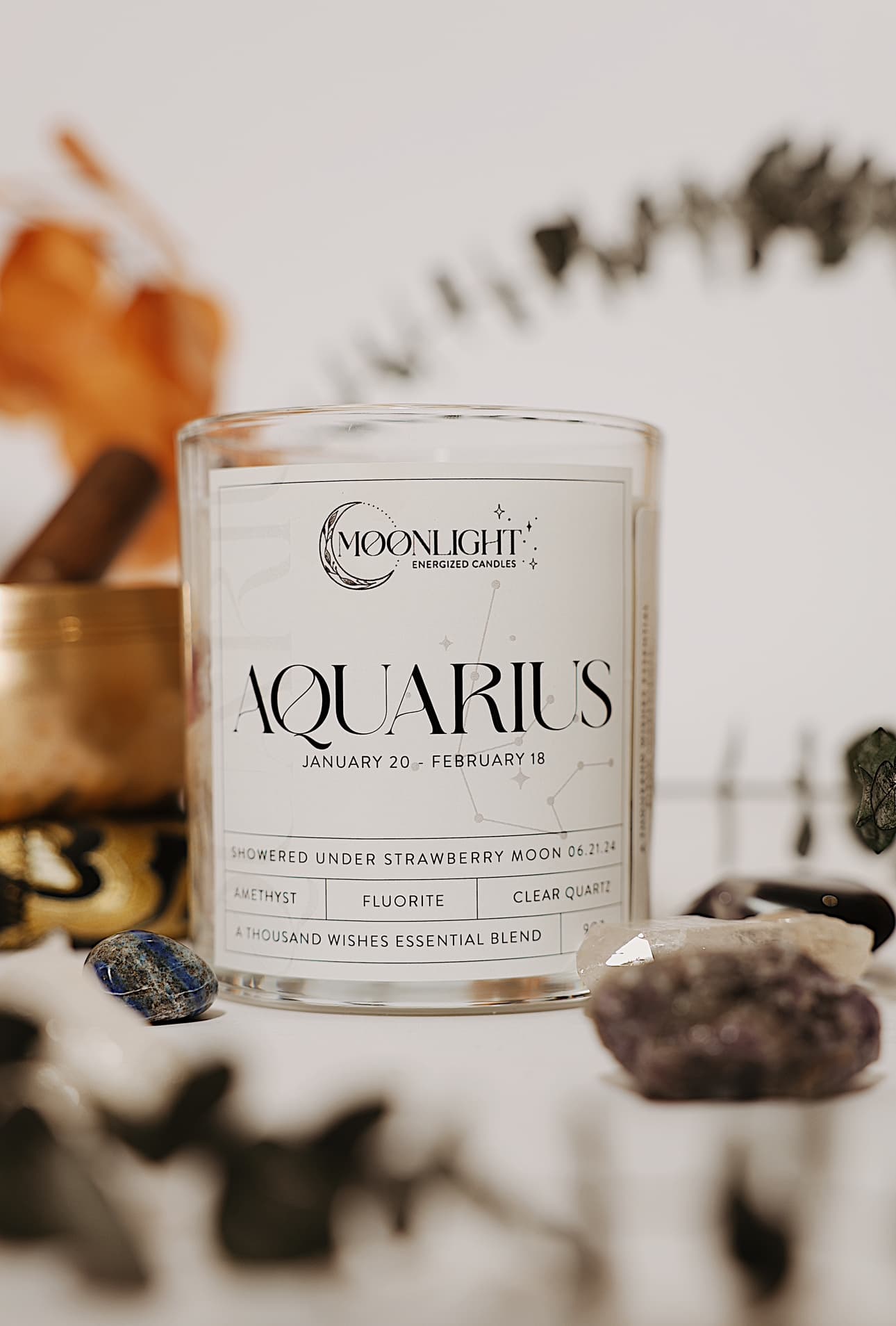 Aquarius Zodiac Candle